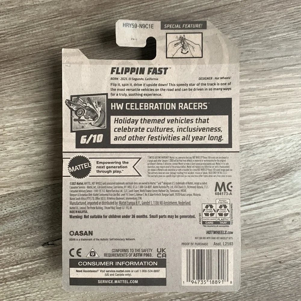 Hot Wheels Flippin Fast HW Celebration Racers Hotwheels Mattel New 2024 🆕 ASAN